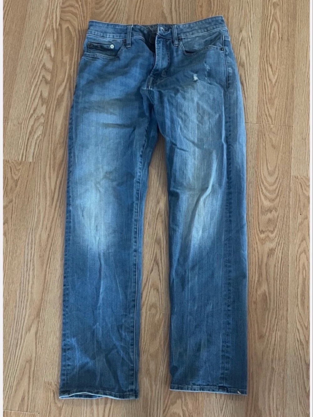 American Eagle Extreme Flex 4 Straight Leg Jeans 30X32 Mens Light Blue Denim